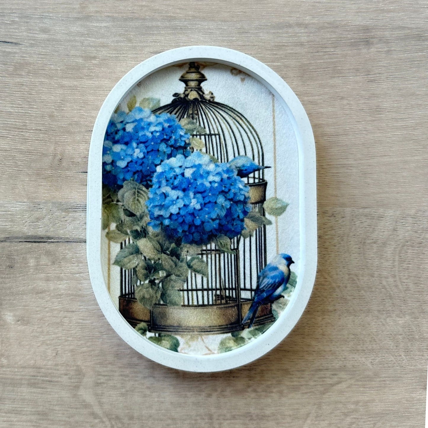 Hydrangea Bluebird Trinket Tray