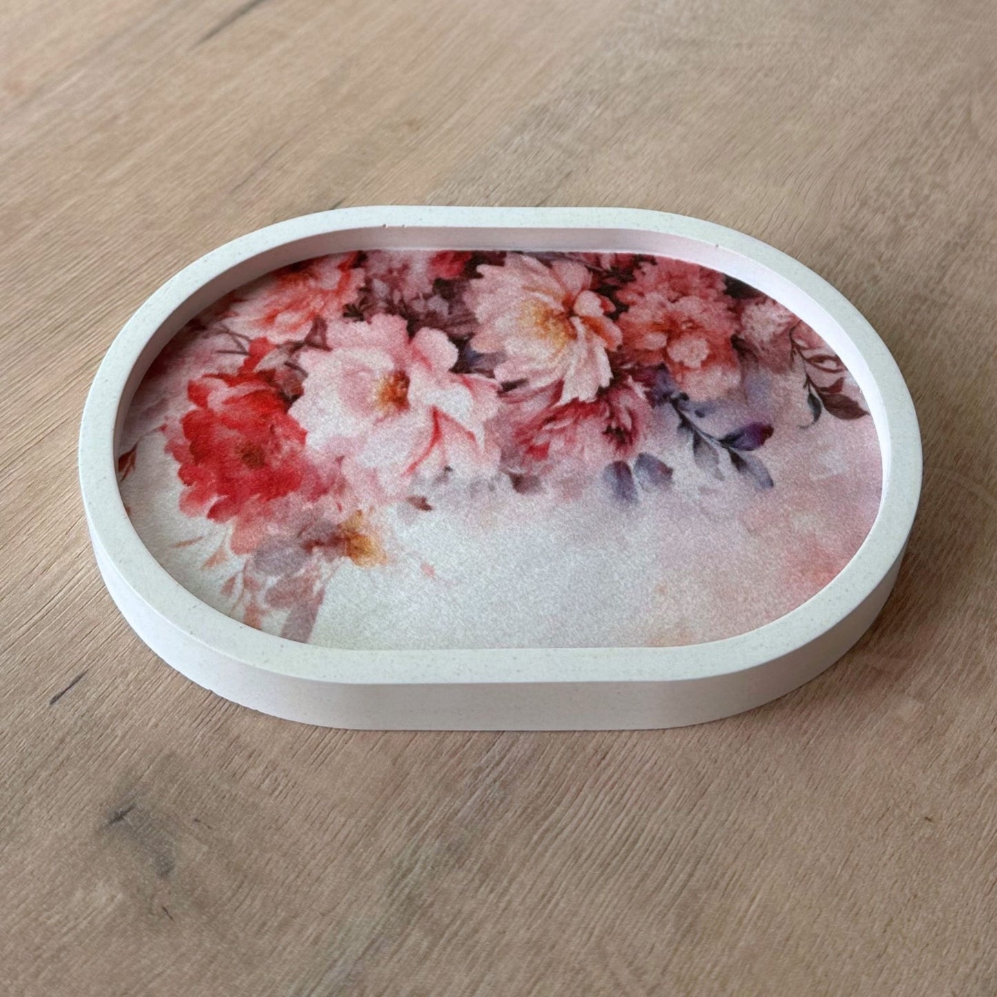 Blush Flowers Trinket Tray
